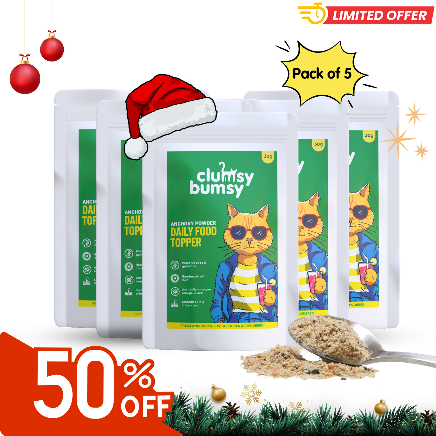 Food Toppers - Anchovy Powder Pack of 5 @50% Off