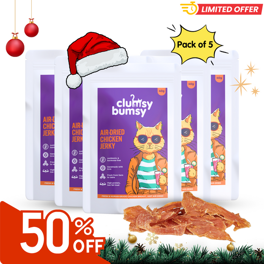 Chicken Jerky (Air-Dried) - Pack of 5*40g @50% Off